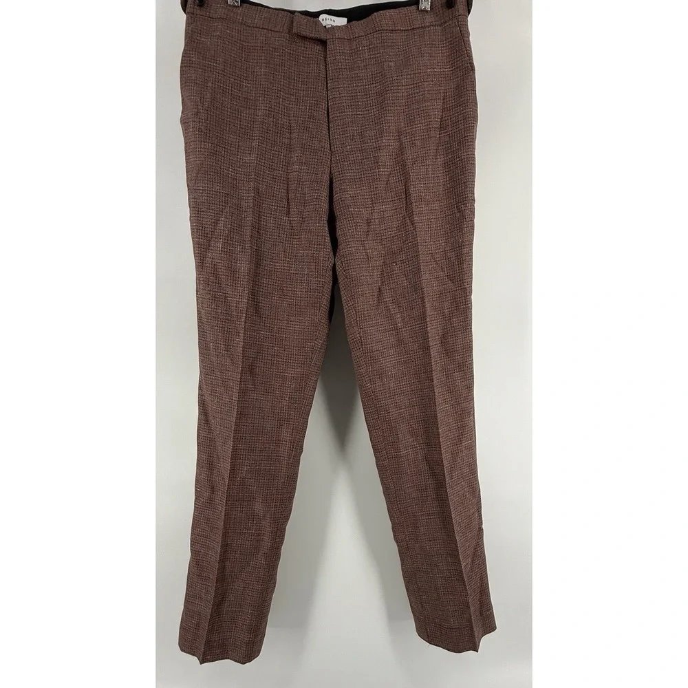 NWT‎ Mens Reiss Recline T-Mixer trousers in Bordeaux, size 34